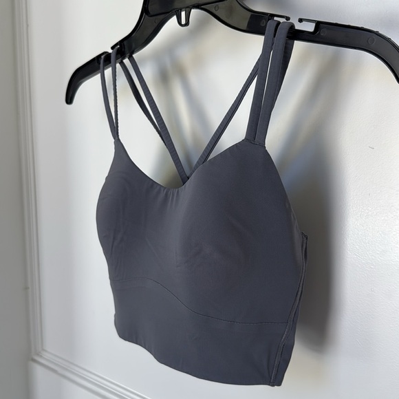 Lululemon Like a Cloud Long line Sports Bra Womens Size 6 or 8 Grey color - Picture 2 of 6